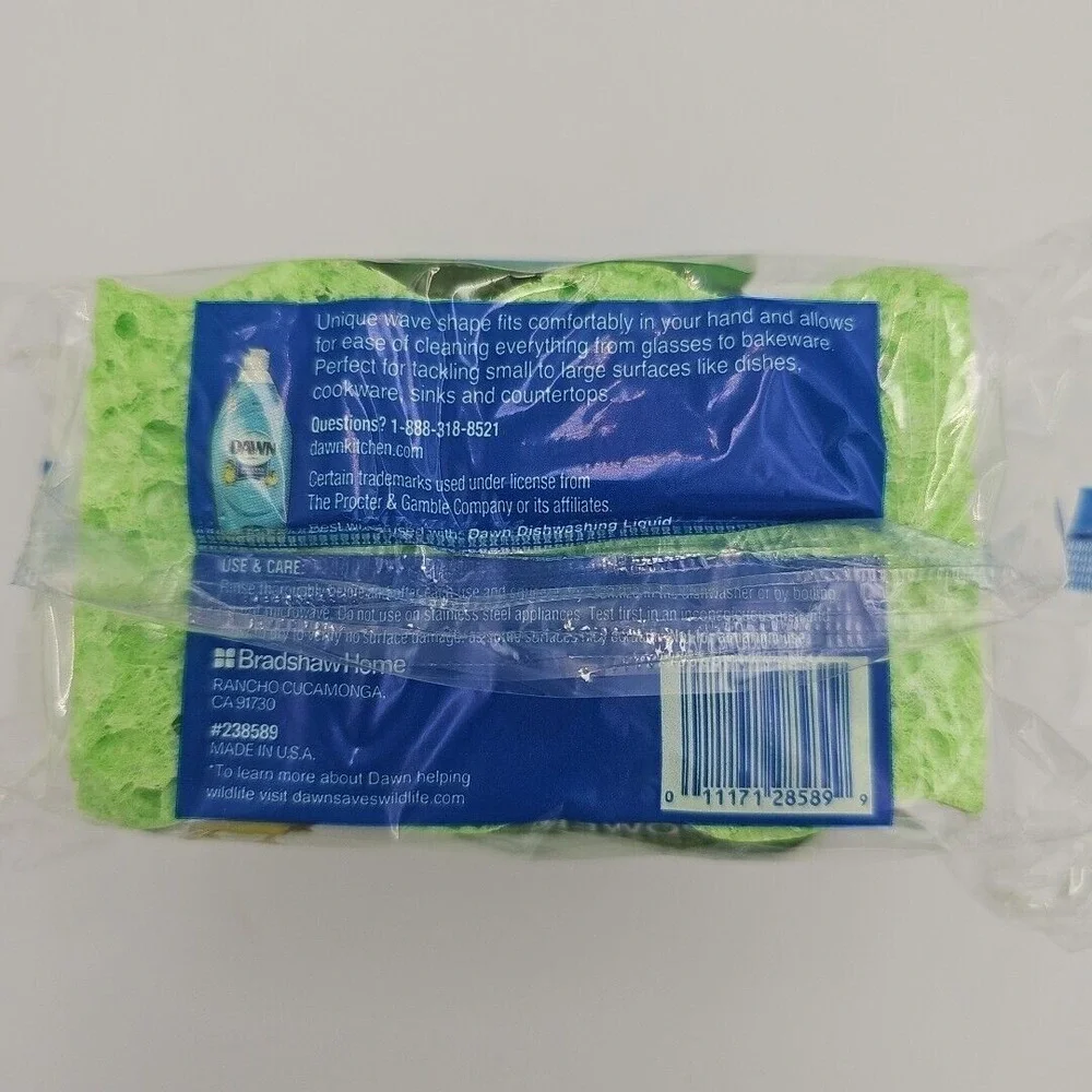 Dawn Power Clean‎ Scrubber Sponges 3 Pack Lot Of 2 (6 sponges)